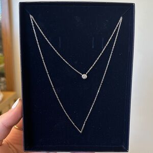 Elegant Silver Layered Necklace